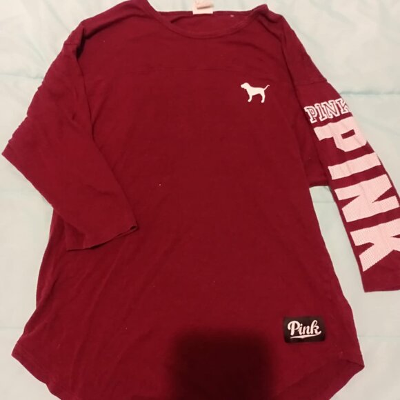 PINK Victoria's Secret Tops - PINK Victoria's Secret Shirt Red ❤️